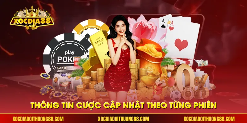 Thông tin cược cập nhật theo từng phiên