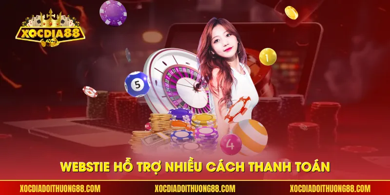 Webstie hỗ trợ nhiều cách thanh toán